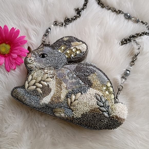 Mary Frances Handbags - Mary Frances Hop To It Easter Bunny Rabbit Beaded Bag